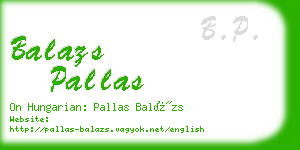 balazs pallas business card